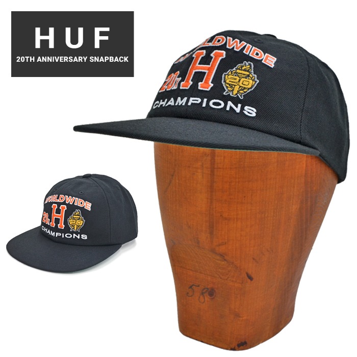 HUF ハフ キャップ 20TH ANNIVERSARY SNAPBACK HAT CAP 帽子 スナップ ...