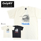 ONLY NY オンリーニューヨーク Tシャツ MONTAUK EGRET S/S T-SHIRT 半袖 カットソー トップス メンズ M-XL ブラック ナチュラル 【単品購入の場合はメール便発送】