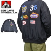 BEN DAVIS ٥ǥӥ 㥱å CUSTOMIZED MA-1 JACKET ޥ २ 㥱å  ֥륾  M-XL ֥å T-23380000 ̵