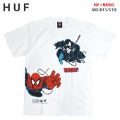 HUF × SPIDER-MAN ハフ × スパイダーマン Tシャツ FACE OFF S/S TEE 半袖 カットソー トップス メンズ M-XL ホワイト TS02061 【単品購入の場合はメール