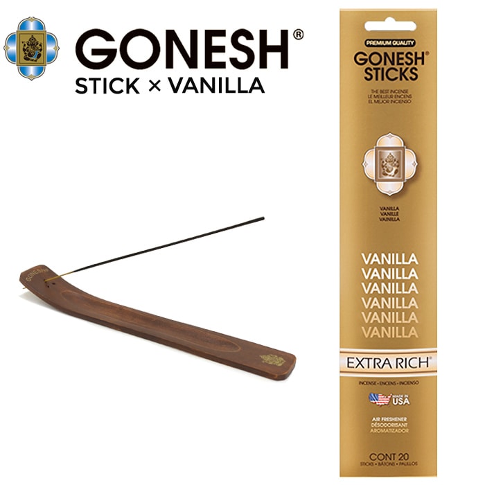 GONESH ガーネッシュ バニラ VANILLA スティック STICK お香 インセンススティック 20本入り 雑貨 アロマ 御香 【ネコポス便対応可】-NAKED-STORE 公式通販サイト