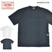 BIG MIKE ビッグマイク Tシャツ W POCKET S/S TEE ダブルポケットTシャツ 半袖 カットソー トップス メンズ M-XL ブラック ホワイト 102328510 【単品購入の場