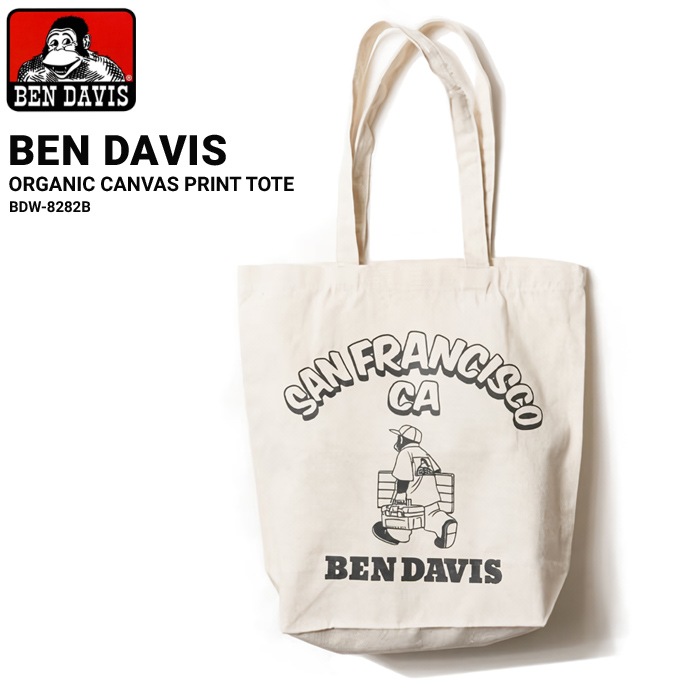 BEN DAVIS �٥�ǥ��ӥ� �����Х� �ȡ��ȥХå� ORGANIC CANVAS PRINT TOTE BAG �� �����Хå� BDW-8282B �ڥ᡼����ȯ��������̵����