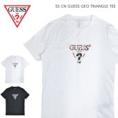 GUESS ゲス Tシャツ SS CN GUESS GEO TRIANGLE LOGO TEE 半袖 カットソー トップス メンズ M-XL ブラック ホワイト M3GI23J1314 【単品購入の場