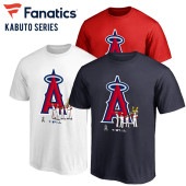 Fanatics ファナティクス Tシャツ MLB KABUTO SERIES エンジェルス ロゴ TEE 大谷翔平 野球 MLB ML01-23SS-0041 M-XL ネイビー ホワイト レッド 