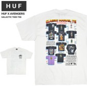 HUF × AVENGERS ハフ × アベンジャーズ Tシャツ GALACTIC TEES TEE 半袖 カットソー トップス メンズ M-XL ホワイト TS02205 【単品購入の場合はメール便