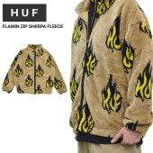 HUF ハフ ジャケット FLAMIN ZIP SHERPA FLEECE JACKET シェルパジャケット フリースジャケット ボアジャケット アウター ブルゾン メンズ M-XL FL00210 