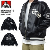 BEN DAVIS ٥ǥӥ 㥱å FAUX LEATHER FLIGHT JACKET 쥶 åڥ ɽ ե饤ȥ㥱å  ֥륾  M-XL ֥å T-24380000 ̵