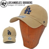 '47 フォーティーセブン LOS ANGELES DODGERS '47 CLEAN UP CAP クリーンナップ キャップ 帽子 ストラップバックキャップ カーキ 【送料無料】|▼ ハ行|ブランド