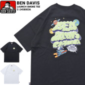 BEN DAVIS ベンデイビス Tシャツ LAUNCH SMOKE TEE 半袖 カットソー トップス ブラック ホワイト M-XL C-24580036 【単品購入の場合はメール便発送】|▼ ハ行