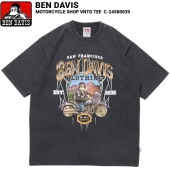 BEN DAVIS ベンデイビス Tシャツ MOTORCYCLE SHOP VNTG TEE 半袖 カットソー トップス ヴィンテージ Tシャツ ブラック M-XL C-24580039 【単品購入の