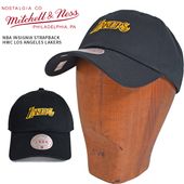 MITCHELL & NESS �ߥå����� & �ͥ� ����å� NBA INSIGNIA STRAPBACK CAP  6�ѥͥ륭��å� LAKERS �쥤������ ���ȥ�åץХå�����å� HD16619