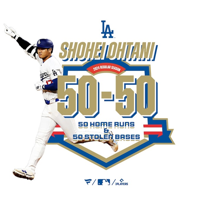 Fanatics �ե��ʥƥ����� T����� ��ë��ʿ 50-50 Club ã����ǰT����� ��� MLB �᥸�㡼�꡼�� �����󥼥륹���ɥ��㡼�� DODGERS ML01-24FW-0004 S-XL �ۥ磻�� �֥롼 ��ñ�ʹ����ξ��ϥ᡼����ȯ����