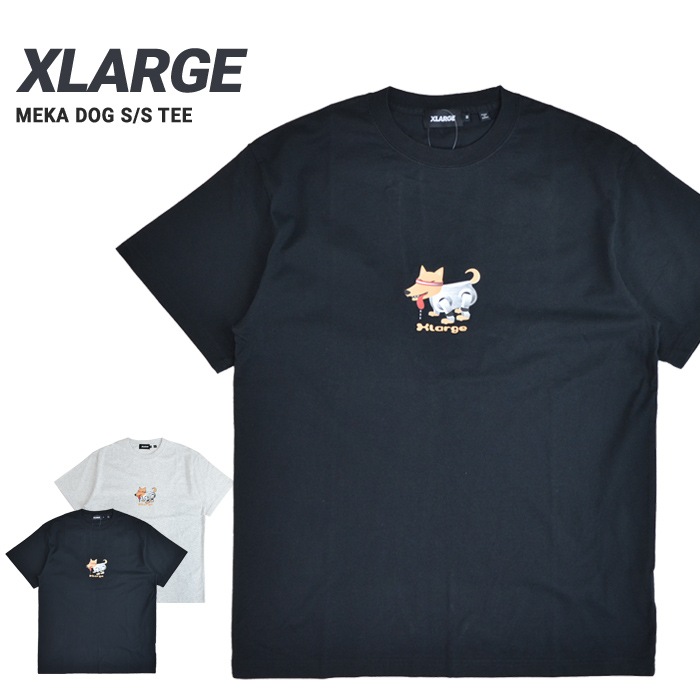 XLARGE �������ȥ�顼�� T����� MEKA DOG S/S TEE Ⱦµ ���åȥ��� �ȥåץ� ��� M-XL �֥�å� ���å��� 101221011013 ��ñ�ʹ����ξ��ϥ᡼����ȯ���ۡ�����̵���ۡڥ������