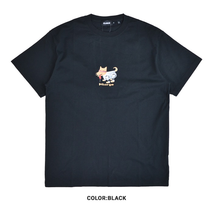 XLARGE �������ȥ�顼�� T����� MEKA DOG S/S TEE Ⱦµ ���åȥ��� �ȥåץ� ��� M-XL �֥�å� ���å��� 101221011013 ��ñ�ʹ����ξ��ϥ᡼����ȯ���ۡ�����̵���ۡڥ������