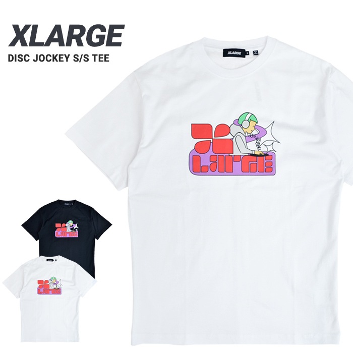 XLARGE ȥ顼 T DISC JOCKEY S/S TEE Ⱦµ åȥ ȥåץ  M-XL ֥å ۥ磻 101214011008 ñʹξϥͥݥȯ̵ۡ