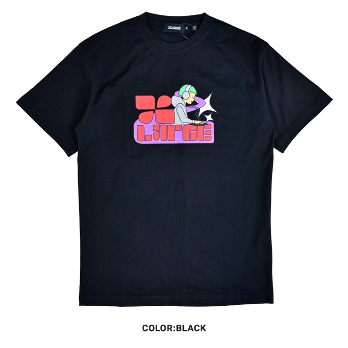XLARGE �������ȥ�顼�� T����� DISC JOCKEY S/S TEE Ⱦµ ���åȥ��� �ȥåץ� ��� M-XL �֥�å� �ۥ磻�� 101214011008 ��ñ�ʹ����ξ��ϥ᡼����ȯ���ۡ�����̵���ۡڥ������