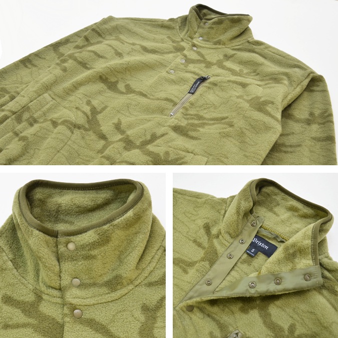 BRIXTON �֥ꥯ���ȥ� ���㥱�å� HIGGINS PULLOVER FLEECE �ե꡼�����㥱�å� �ץ륪���С� ��å��ͥå� Ĺµ ��� S-XL ���꡼�� 02479 ������̵����