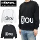 DOUBLE STEAL ���֥륹�ƥ����� �������å� UNDER LOGO CREW SWEATSHIRT ���롼�ͥå� �ȥ졼�ʡ� �ե꡼�� Ĺµ �ȥåץ� ��� M-XL �֥�å� �ۥ磻�� 904-12035 ������̵���ۡڥ������