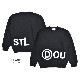 DOUBLE STEAL ���֥륹�ƥ����� �������å� UNDER LOGO CREW SWEATSHIRT ���롼�ͥå� �ȥ졼�ʡ� �ե꡼�� Ĺµ �ȥåץ� ��� M-XL �֥�å� �ۥ磻�� 904-12035 ������̵���ۡڥ������