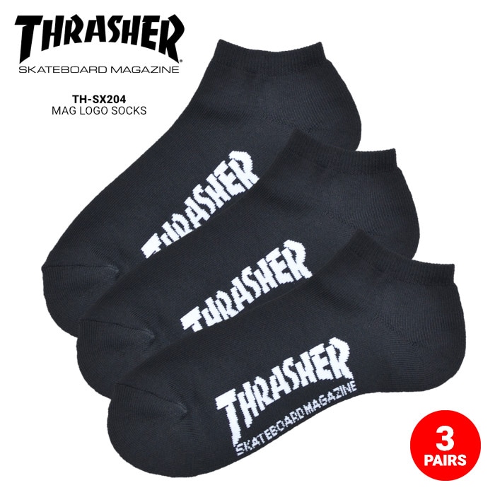 THRASHER å㡼 å MAG LOGO SOCKS  ˡå 3­å 3På TH-SX221 ڥͥݥбġ