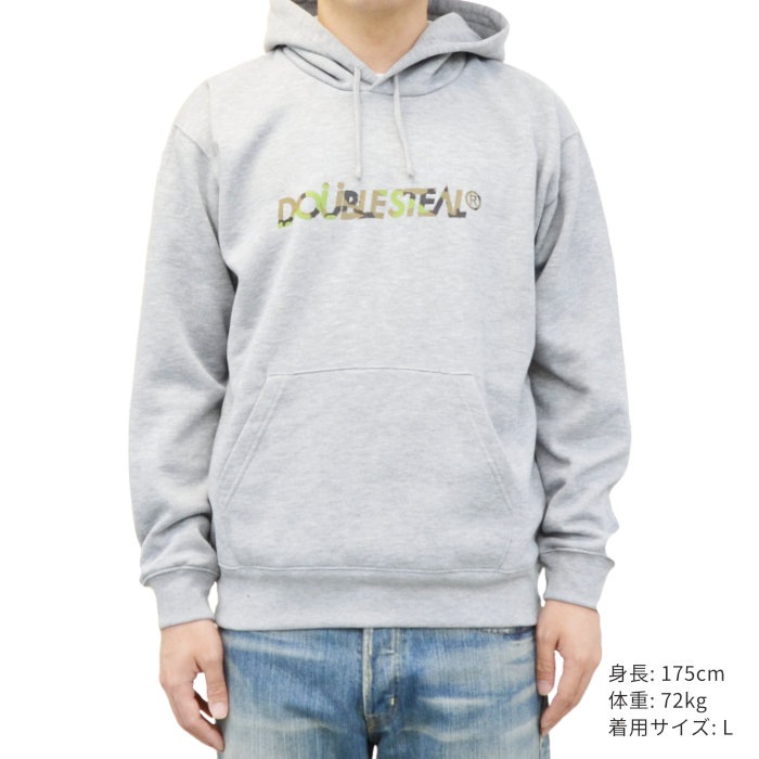 DOUBLE STEAL ���֥륹�ƥ����� �ѡ����� CAMO BOX HOODIE �ץ륪���С��ѡ����� �������å� �ե꡼�� Ĺµ �ȥåץ� ��� M-XL �֥�å� ���졼 904-64078 ������̵���ۡڥ������