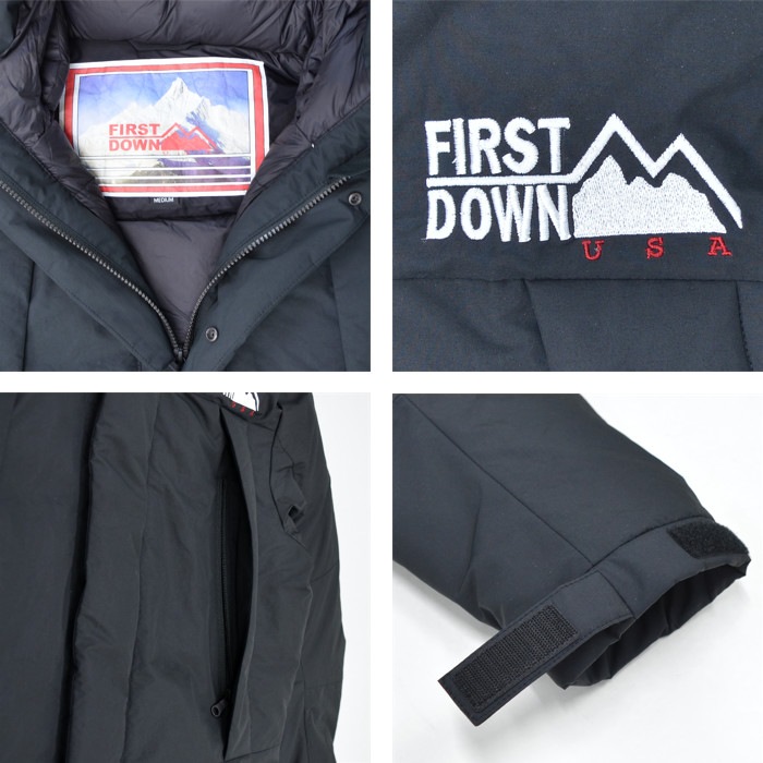FIRST DOWN USA �ե������ȥ����� ���㥱�å� WRAP DOWN PARKA JACKET ��åץ�����ѡ����� �����󥸥㥱�å� ��� M-XL �֥�å� F342520C ������̵���ۡڥ������