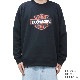 DOUBLE STEAL ���֥륹�ƥ����� �������å� STICKER LOGO SWEATSHIRT ���롼�ͥå� �ȥ졼�ʡ� �ե꡼�� Ĺµ �ȥåץ� ��� M-XL �֥�å� 924-14054 ������̵���ۡڥ������