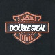 DOUBLE STEAL ���֥륹�ƥ����� �������å� STICKER LOGO SWEATSHIRT ���롼�ͥå� �ȥ졼�ʡ� �ե꡼�� Ĺµ �ȥåץ� ��� M-XL �֥�å� 924-14054 ������̵���ۡڥ������