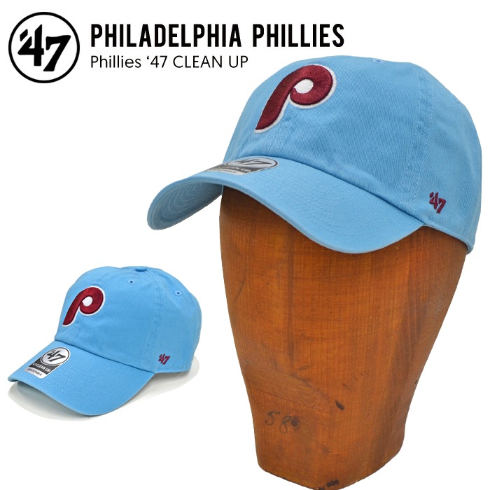 '47 եƥ֥ PHILLIES 47 CLEAN UP CAP ꡼ʥå å ˹ ȥåץХåå  ǥ ˥å ֥롼 