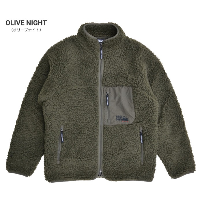 FIRST DOWN �ե������ȥ����� ���㥱�å� TUMBLING BOA BLOUSON JACKET ����֥�󥰥ܥ��֥륾�� �������� �֥륾�� ��� M-XL �֥�å� ���졼 ���꡼�� F842515E�ڥ������