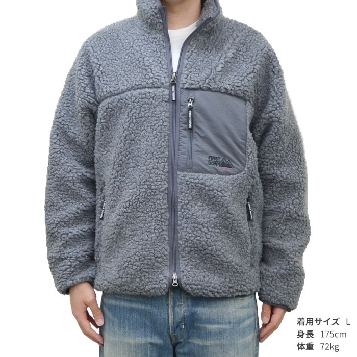 FIRST DOWN �ե������ȥ����� ���㥱�å� TUMBLING BOA BLOUSON JACKET ����֥�󥰥ܥ��֥륾�� �������� �֥륾�� ��� M-XL �֥�å� ���졼 ���꡼�� F842515E�ڥ������