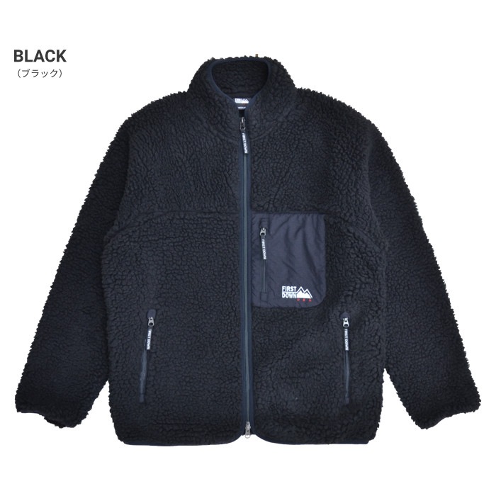 FIRST DOWN �ե������ȥ����� ���㥱�å� TUMBLING BOA BLOUSON JACKET ����֥�󥰥ܥ��֥륾�� �������� �֥륾�� ��� M-XL �֥�å� ���졼 ���꡼�� F842515E�ڥ������