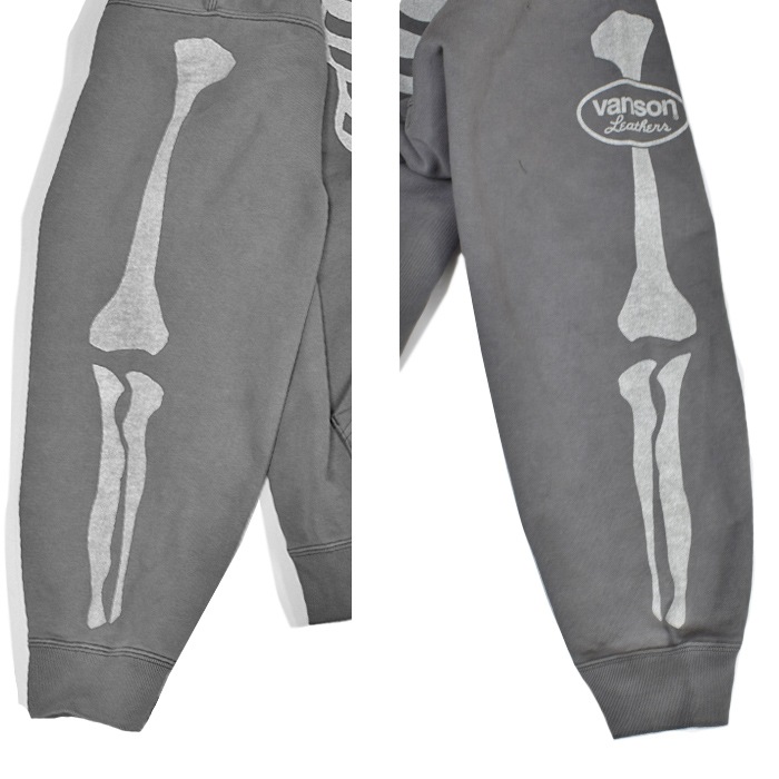 VANSON �Х󥽥� �������å� BONE ZIP UP HOODIE ���åץѡ����� �������å� �ե꡼�� L-2XL �֥�å� RZV-2402 ������̵����