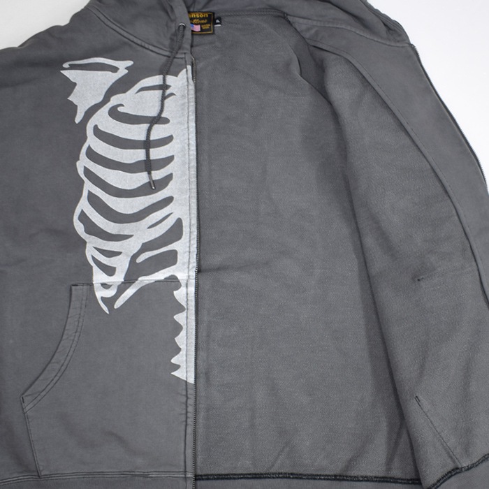 VANSON �Х󥽥� �������å� BONE ZIP UP HOODIE ���åץѡ����� �������å� �ե꡼�� L-2XL �֥�å� RZV-2402 ������̵����