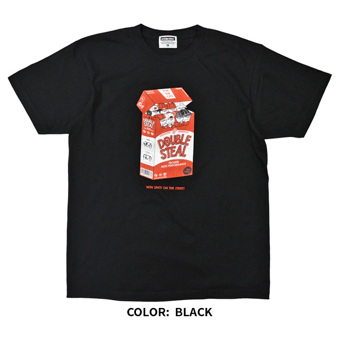 DOUBLE STEAL ���֥륹�ƥ����� T����� Doubz In The Box S/S T-SHIRT TEE Ⱦµ ���åȥ��� �ȥåץ� ��� �ۥ磻�� L-XXL 933-14023 ��ñ�ʹ����ξ��ϥ᡼����ȯ���ۡ�����̵���ۡڥ������