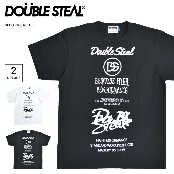 DOUBLE STEAL ֥륹ƥ T SIX LOGO S/S T-SHIRT TEE Ⱦµ åȥ ȥåץ  ֥å ۥ磻 M-XL 921-14007 ñʹξϥͥݥȯ̵ۡ