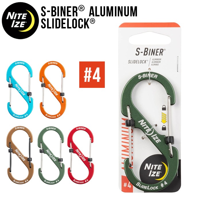 NITEIZE �ʥ��ȥ����� S-BINER SLIDELOCK ALUMINUM #4 �����ӥʡ� ���饤�ɥ��å� ����ߥ˥��� ����ӥ� �����ۥ���� ������� �ڥ᡼�����б��ġ�