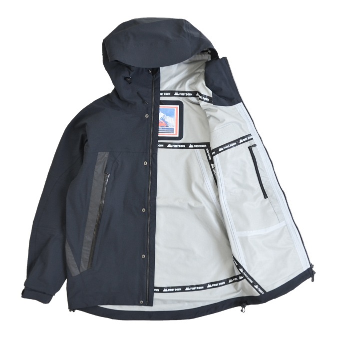 FIRST DOWN եȥ 㥱å 3 LAYER MOUNTAIN PARKA JACKET ޥƥѡ ʥ󥸥㥱å  ֥륾  M-L ֥å F741001C ̵ۡڥ