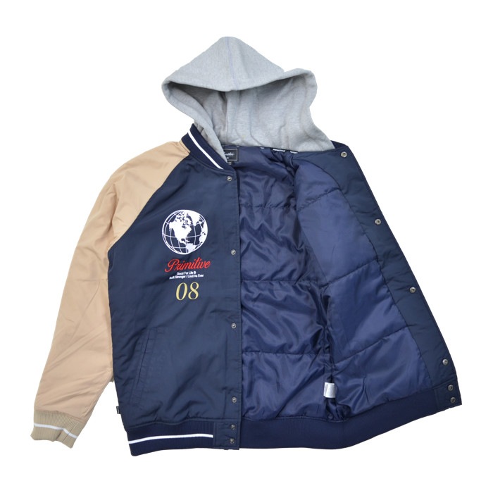 PRIMITIVE ץߥƥ 㥱å TWO-FER VARSITY JACKET ॸ㥱å ʥ󥸥㥱å   ֥륾  M-XL ͥӡ ̵