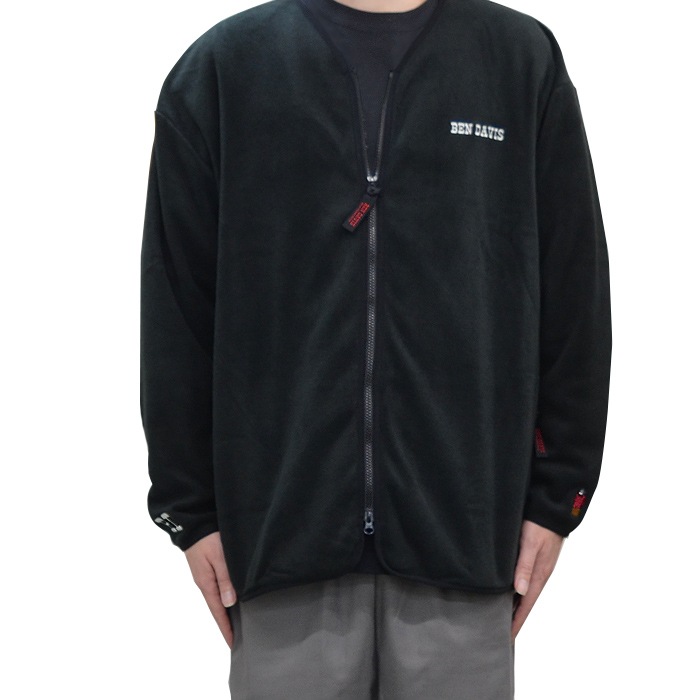 BEN DAVIS �٥�ǥ��ӥ� �ե꡼�� �����ǥ����� FLEECE CARDIGAN M-XL �֥�å� BDZ3-3501 ������̵���ۡڥ������