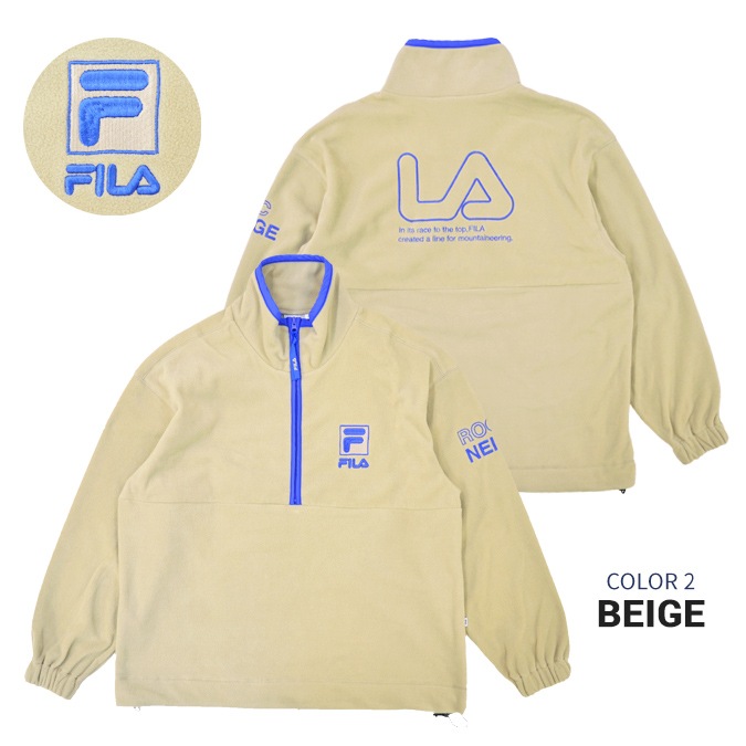 FILA HERITAGE (�ե��� �إ�ơ���) ���㥱�å� HALF ZIP FLEECE JACKET �ե꡼�����㥱�å� �ܥ����㥱�å� ��� M-XL �֥�å� �١����� FM9678 ������̵���ۡڥ������