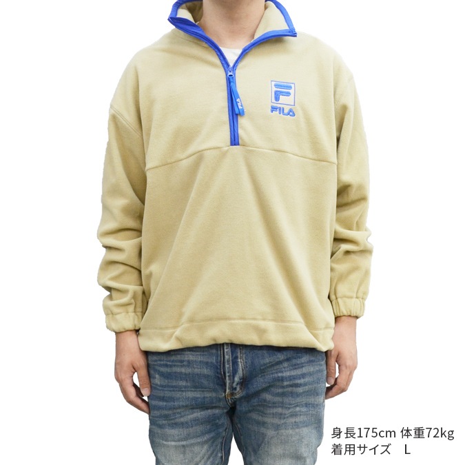FILA HERITAGE (�ե��� �إ�ơ���) ���㥱�å� HALF ZIP FLEECE JACKET �ե꡼�����㥱�å� �ܥ����㥱�å� ��� M-XL �֥�å� �١����� FM9678 ������̵���ۡڥ������