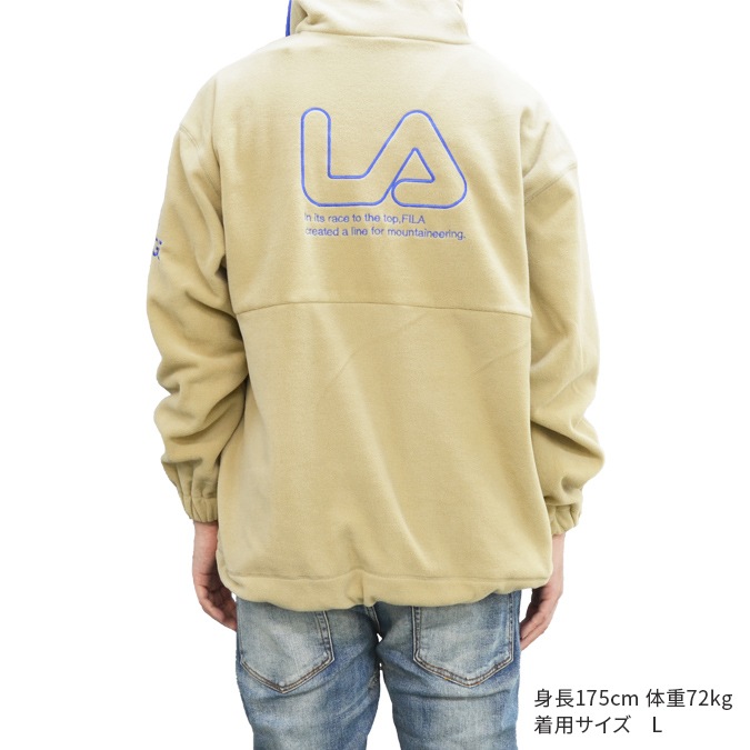 FILA HERITAGE (�ե��� �إ�ơ���) ���㥱�å� HALF ZIP FLEECE JACKET �ե꡼�����㥱�å� �ܥ����㥱�å� ��� M-XL �֥�å� �١����� FM9678 ������̵���ۡڥ������