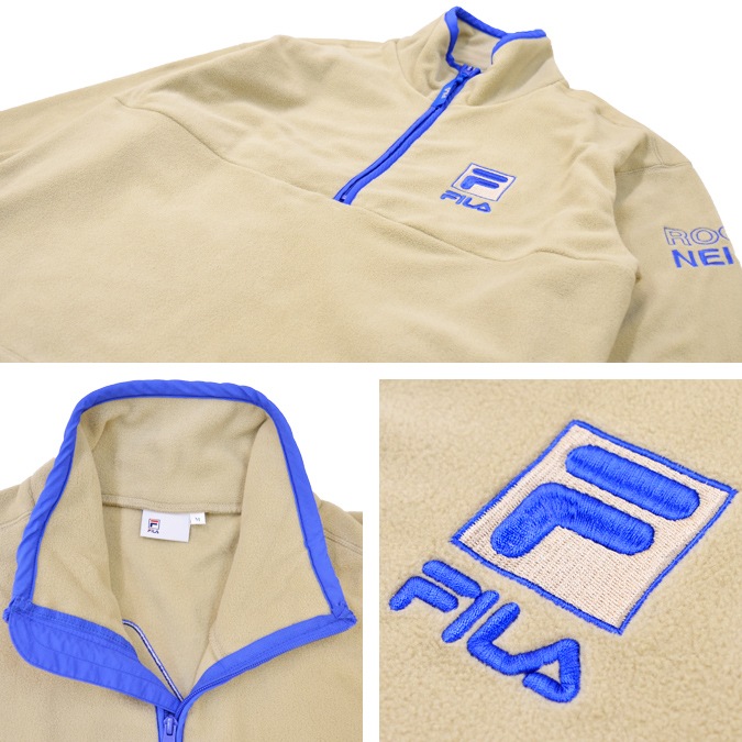 FILA HERITAGE (�ե��� �إ�ơ���) ���㥱�å� HALF ZIP FLEECE JACKET �ե꡼�����㥱�å� �ܥ����㥱�å� ��� M-XL �֥�å� �١����� FM9678 ������̵���ۡڥ������