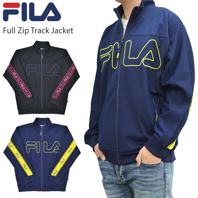 FILA HERITAGE �ե��� �إ�ơ��� ���㥱�å� FULL ZIP TRACK JACKET �ȥ�å����㥱�å� ���㡼�� ��� M-XL �֥�å� �ͥ��ӡ� FM9703 ������̵���ۡڥ������