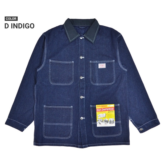 BIG MIKE �ӥå��ޥ��� ���㥱�å� DENIM WORK COVERALL �ǥ˥� ��� ���С������� JACKET ���㥱�å� M-XL 102316000 ������̵����
