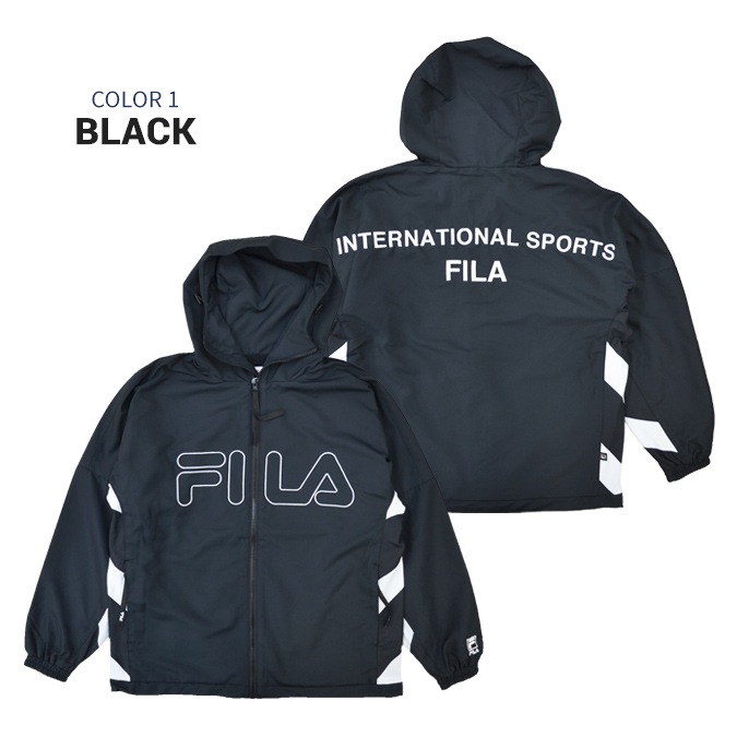 FILA HERITAGE �ե��� �إ�ơ��� ���㥱�å� FULL ZIP HOOD JACKET �ȥ�å����㥱�å� �ʥ����󥸥㥱�å� �ȥ�å��ա��ǥ��� ��� M-XL �֥�å� �ͥ��ӡ� FM9701 ������̵���ۡڥ������