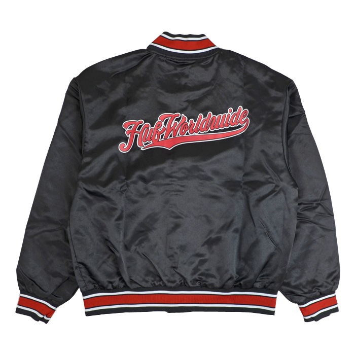 HUF ϥ 㥱å CRACKERJACK SATIN BASEBALL JACKET ॸ㥱å  ƥ ١ܡ른㥱å  ֥륾  M-XL ֥å JK00372 ̵