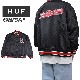 HUF ϥ 㥱å CRACKERJACK SATIN BASEBALL JACKET ॸ㥱å  ƥ ١ܡ른㥱å  ֥륾  M-XL ֥å JK00372 ̵